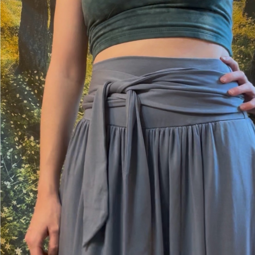 🦋 Purusha People Blue Tansy Butterfly Wrap Skirt – Size Small - Picture 9 of 16